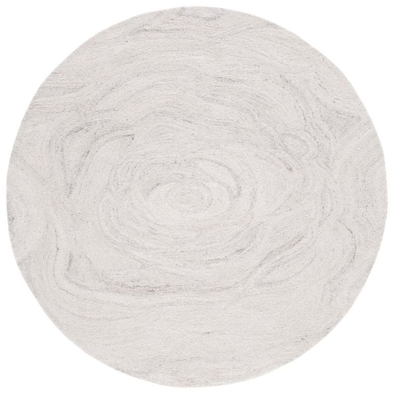 Abstract ABT148 Handmade Indoor Area Rug - Light Gray/Beige - 6' Round - Safavieh