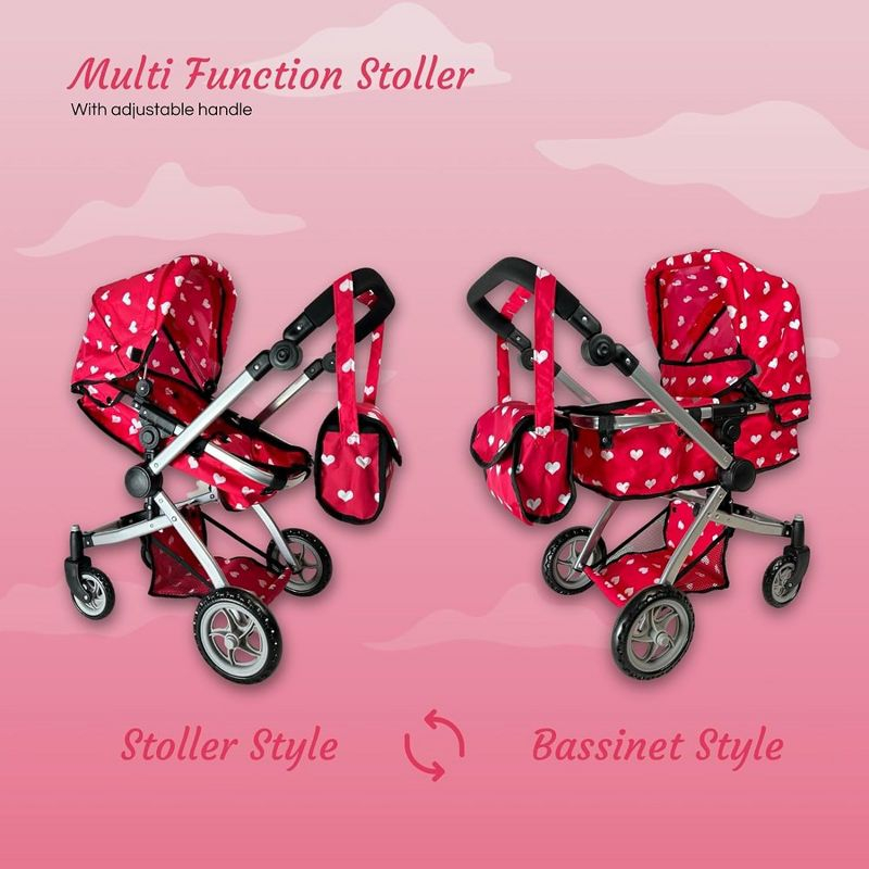 The New York Doll Collection Convertible Combo Baby Doll Stroller