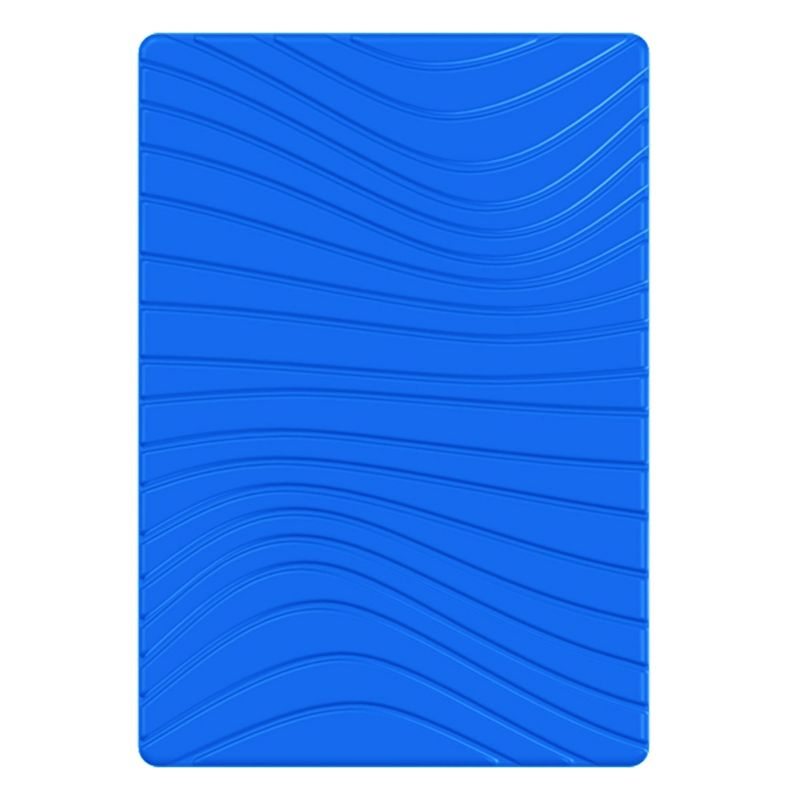 Big Joe Aquaria Roll Up Padded Soft Ripple Wave Floating Water Lounge Raft with Aqua Cell Foam Full Body Support for Swimming Pools, Blue
