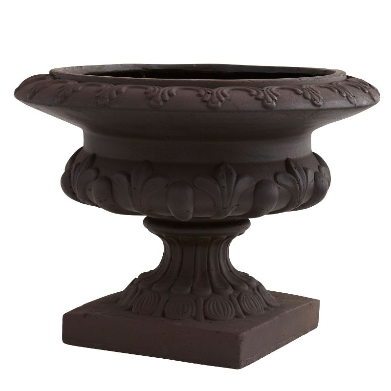 Nearly Natural 12.5-in Iron-finish Decorative Urn (Indoor/Outdoor)