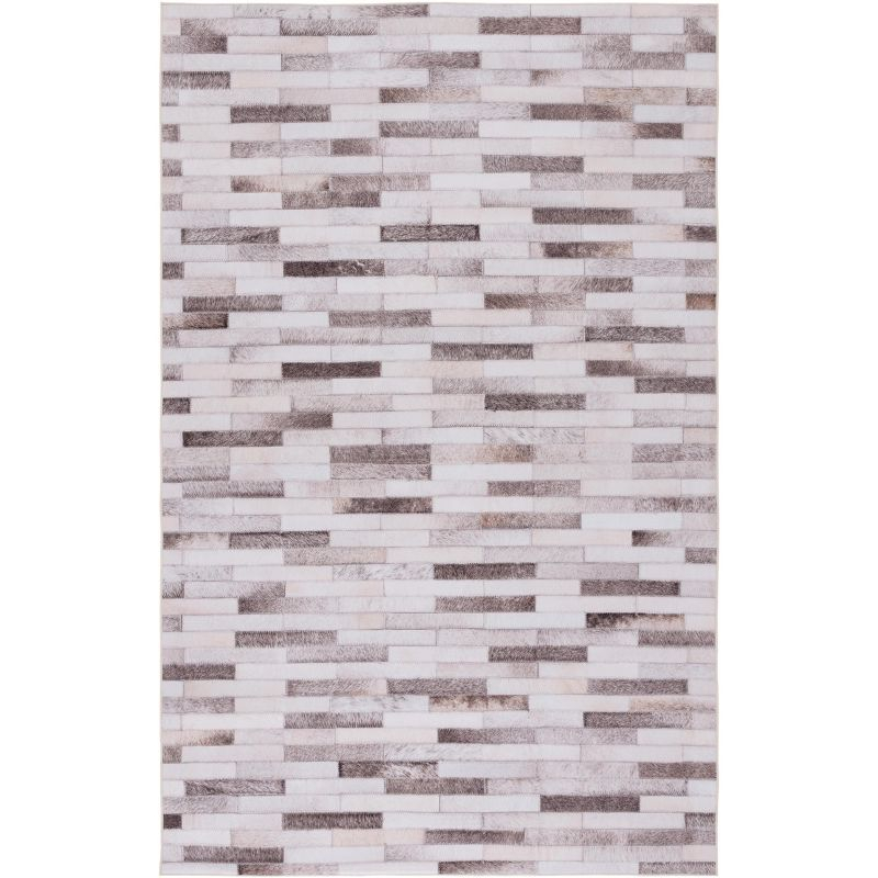 Faux Hide FAH500 Power Loomed Machine Washable Area Rug - Beige/Brown - 6'x9' - Safavieh.