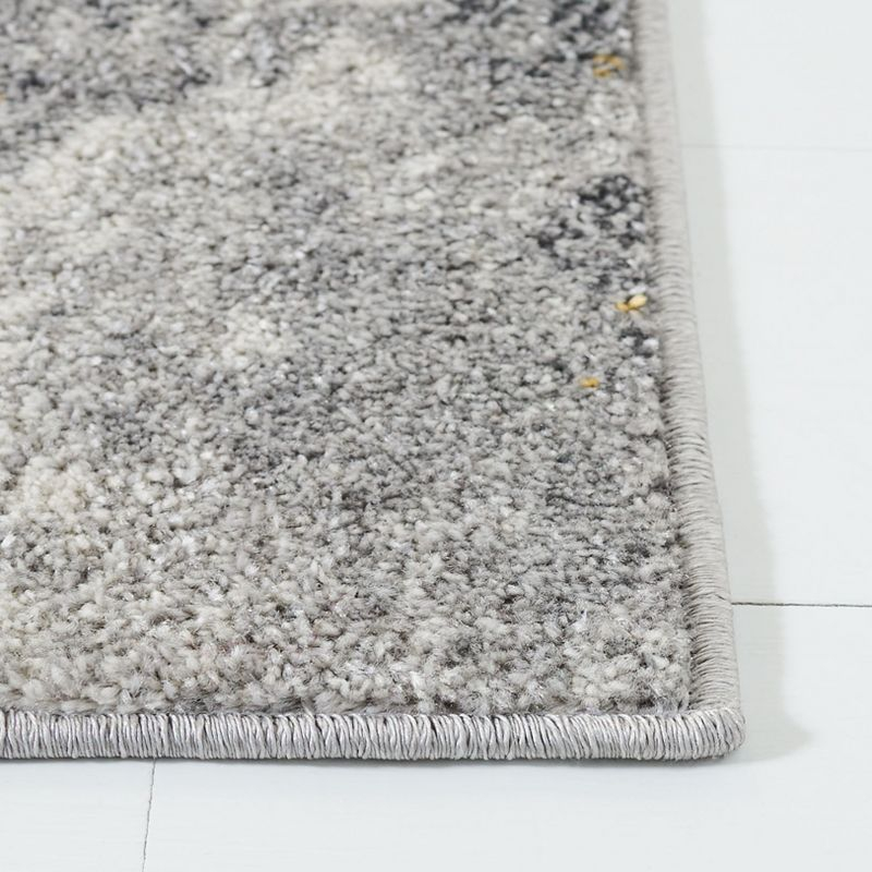 Adirondack ADR134 Machine Made Indoor Runner - Grey/Yellow - 2'-6"x18' - Safavieh
