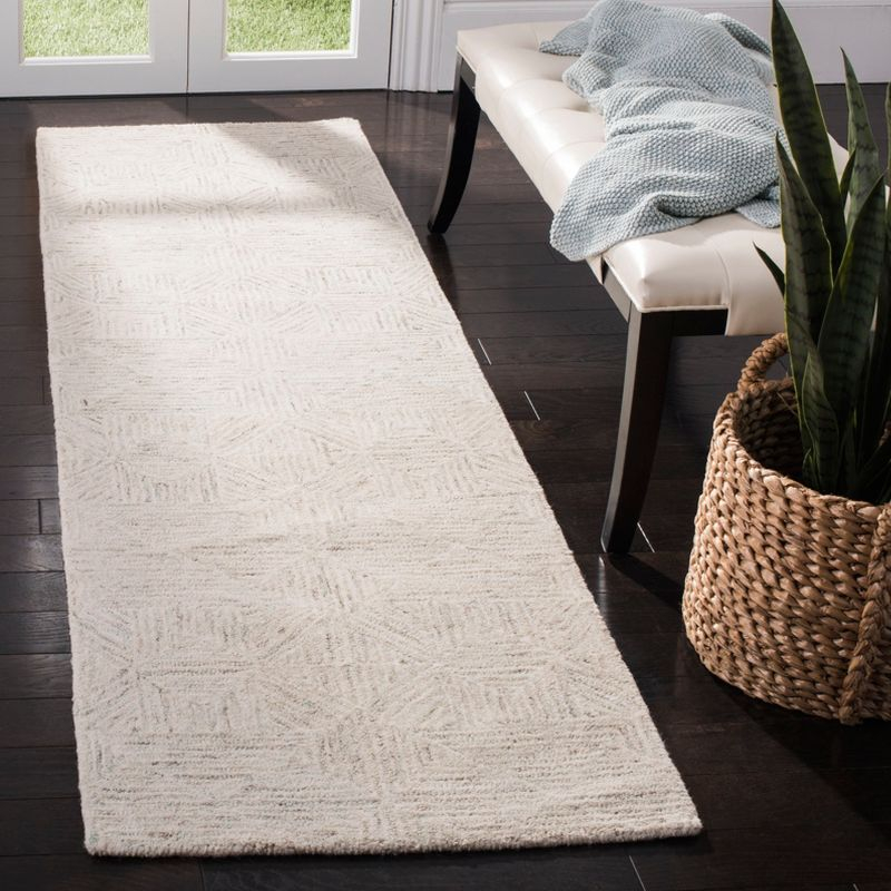 Abstract ABT763 Handmade Indoor Runner - Light Blue - 2'-3"x8' - Safavieh