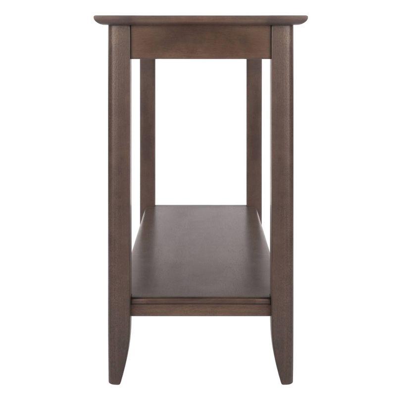 Santino Console Hall Table Oyster Gray - Winsome: Entryway Furniture with Shelf, Wood Veneer Sofa Table