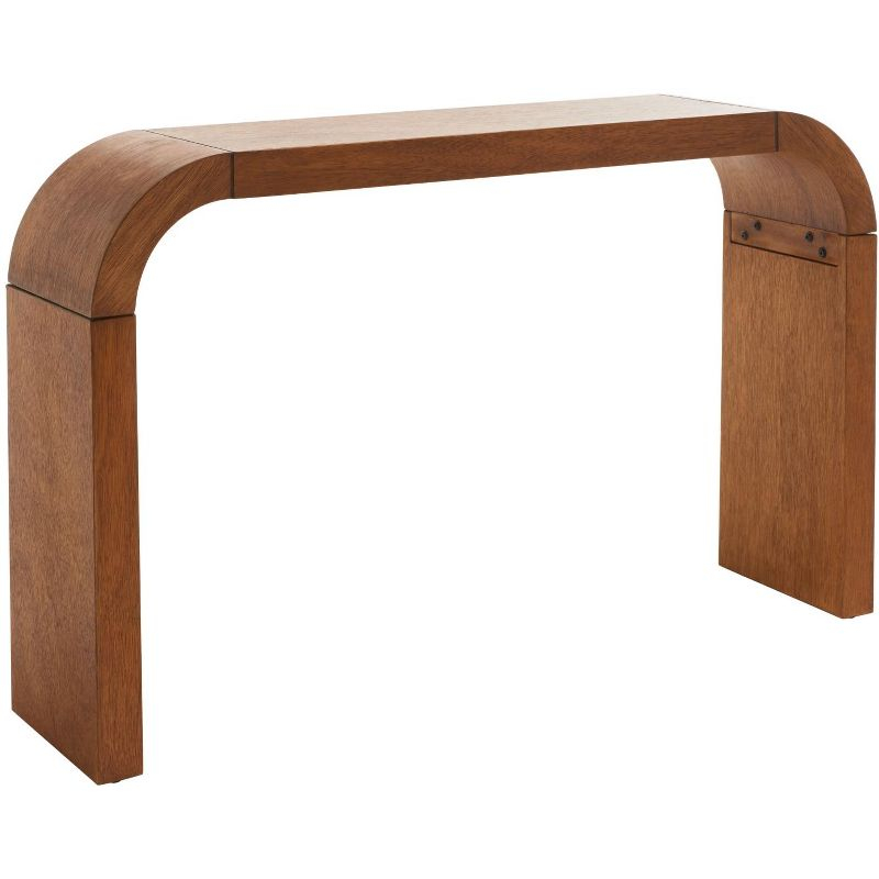 Liasonya Curved Console Table - Natural - Safavieh
