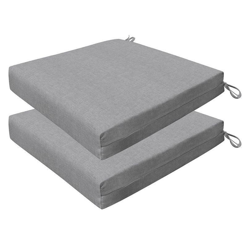 Honeycomb Outdoor Universal Seat Cushion (2-Pack) - Textured Solid Platinum Grey