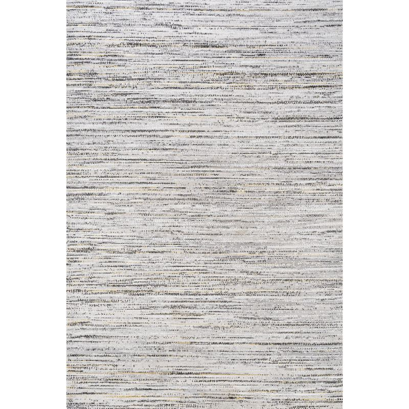5'x8' Loom Modern Strie'  Area Rug, Gray/Black - JONATHAN Y