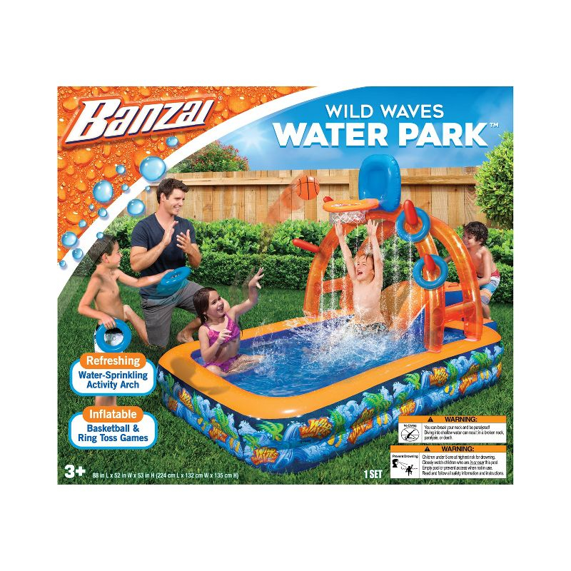 Banzai 52' x '88 Bounce House with Water Slide