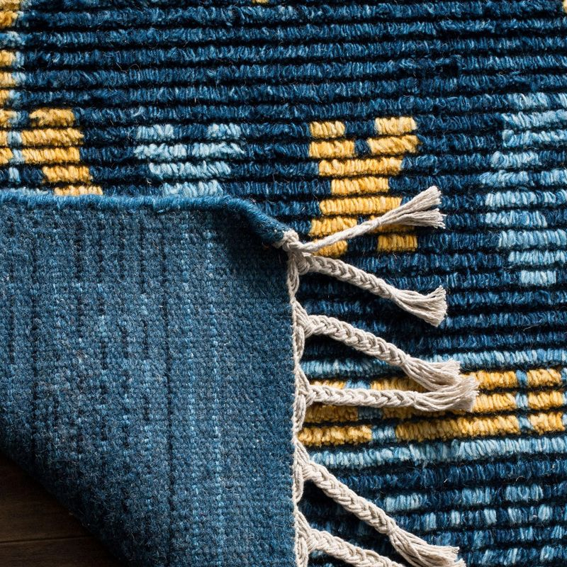 Kenya KNY112 Hand Knotted Area Rug - Blue/Gold - 8'x10' - Safavieh.