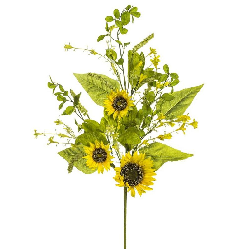 Allstate Floral Sunflower and Wildflower Artificial Floral Silk Spray - 33" - Yellow