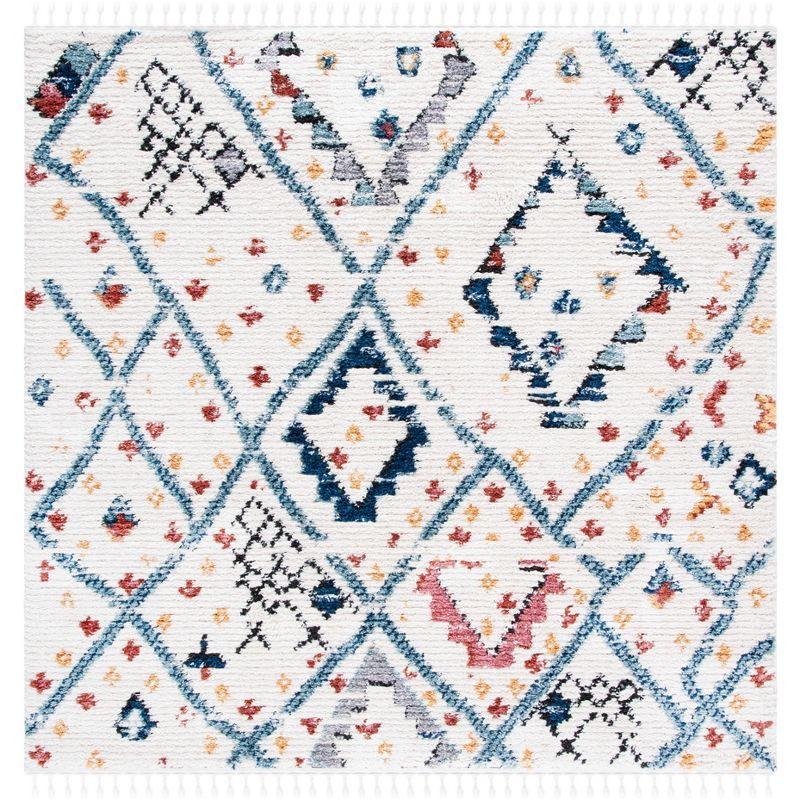 Morocco MRC921 Power Loomed Area Rug - Ivory/Multi - 3'x3' - Safavieh.