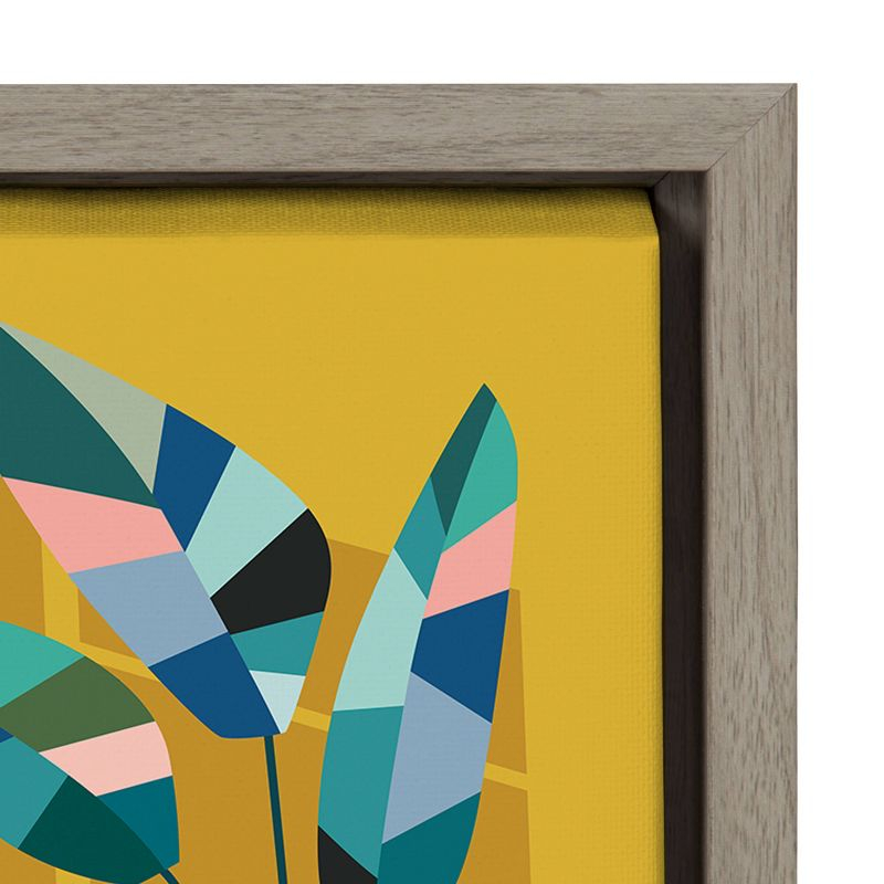 18" x 24" Sylvie Plant Lady Framed Canvas by Rachel Lee Gray - Kate & Laurel All Things Decor: Modern Style, Plastic Frame