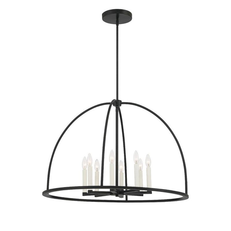 Crystorama Lighting Abbott 8 - Light Chandelier in  Black