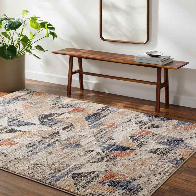 Mark & Day Delaine 2'x2'11" Rectangle Woven Indoor Area Rugs Dark Blue/Light Beige