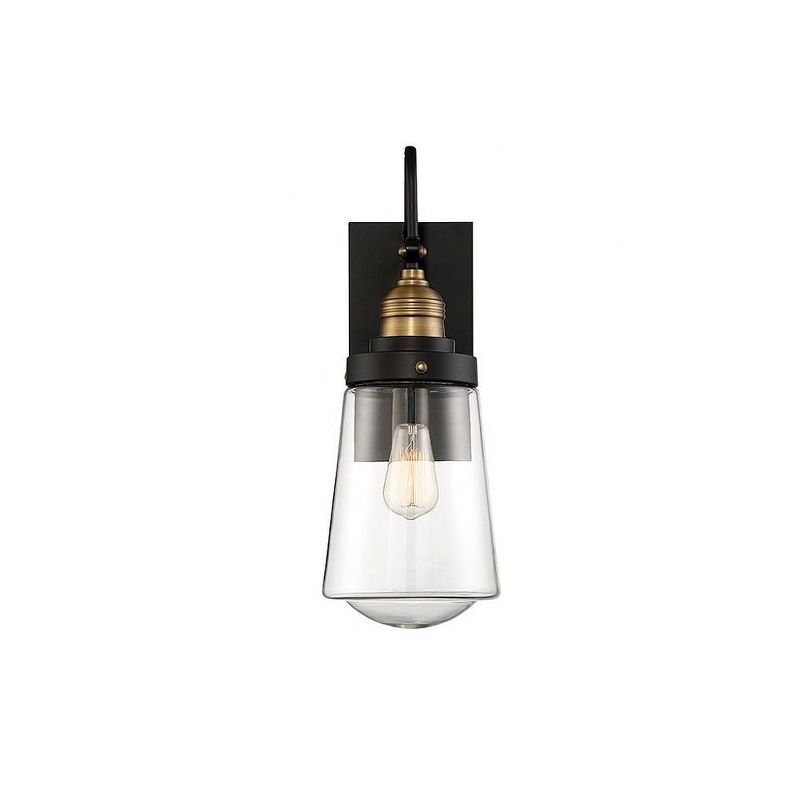 Savoy House Exterior Collections 1 - Light Pendant in  Vintage Black/Warm Brass