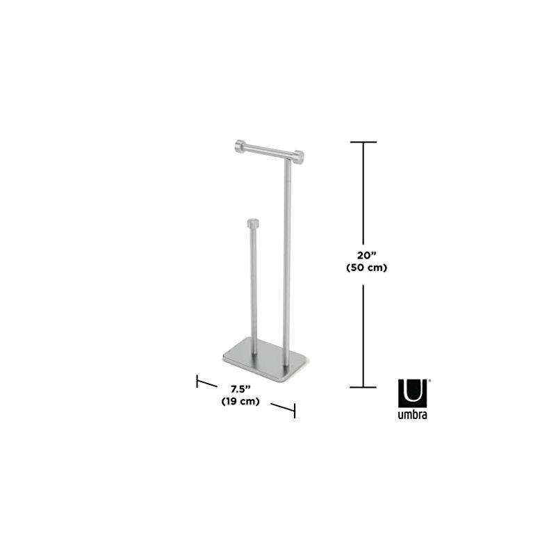 Umbra Cappa Toilet Paper Holder & Reserve, Nickel