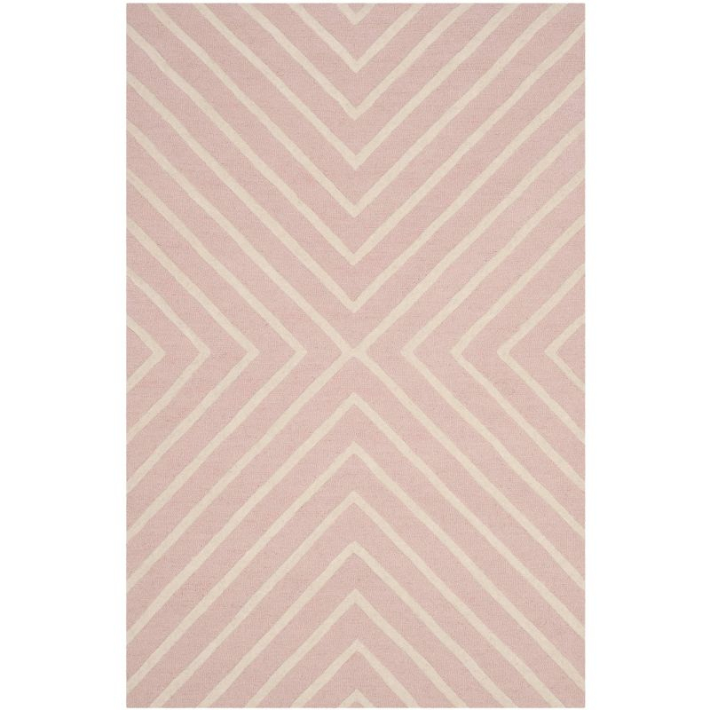 Safavieh Kids Pattern SFK920 Hand Tufted Indoor Accent Rug - Pink/Ivory - 4'x6' - Safavieh
