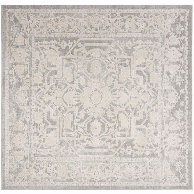 Reflection RFT665 Power Loomed Indoor Area Rug - Light Grey/Cream - 6'7"x6'7" - Safavieh.