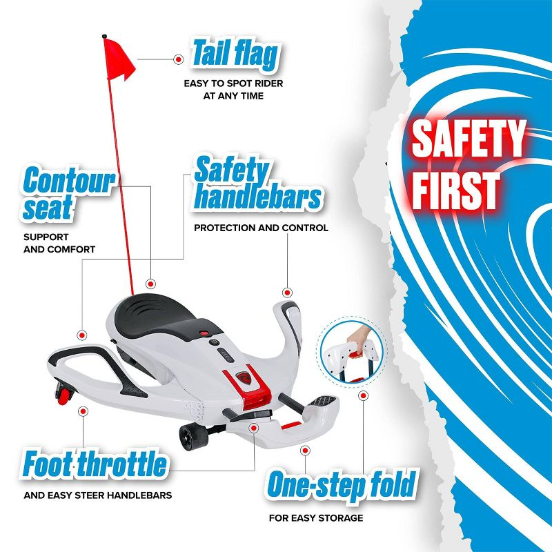 Rollplay Nighthawk NexGen 24V Lithium Battery Ride-On Car - White