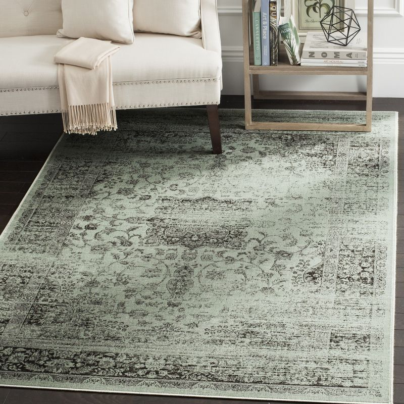 Vintage VTG113 Power Loomed Indoor Skid-Resistant Area Rug - Spruce - 4'x5'7" - Safavieh
