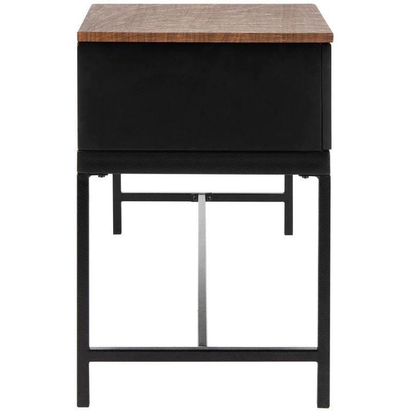 Maruka Bench with Storage - Grey Wash/Dark Green - Safavieh