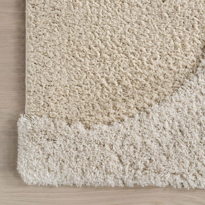 Nuloom Gloria Abstract 8x10 Shag Indoor Area Rug for Living Room Bedroom Dining Room Nursery Kitchen, Beige