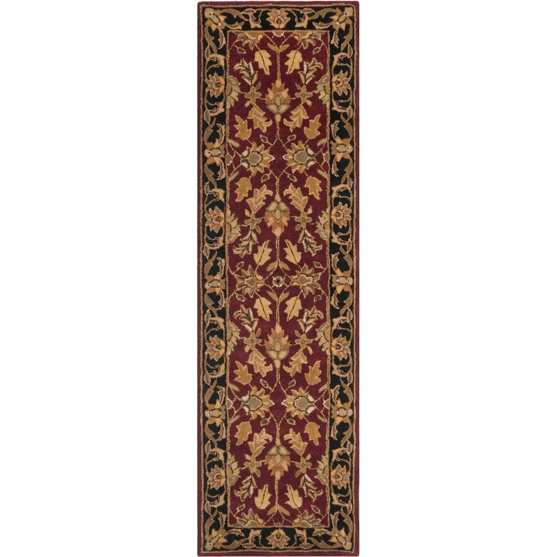 Heritage HG628 Hand Tufted Runner Rug - Red/Black - 2'3"x12' - Safavieh.