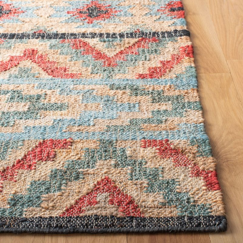 Kilim KLM758 Hand Woven Runner Rug - Natural/Red - 2'3"x9' - Safavieh.