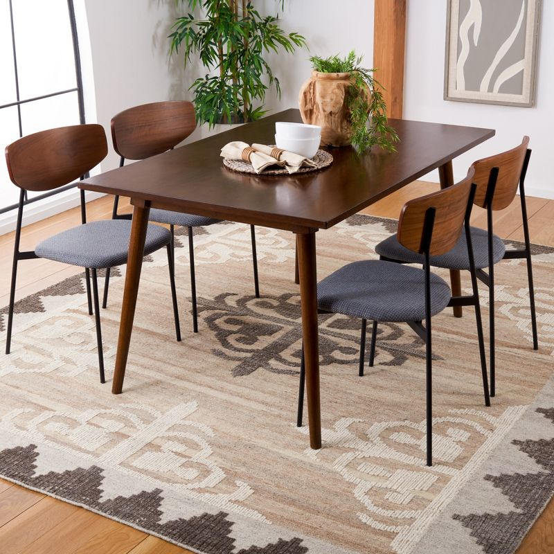 Kenya KNY312 Hand Knotted Area Rug - Brown/Charcoal - 6'x9' - Safavieh.