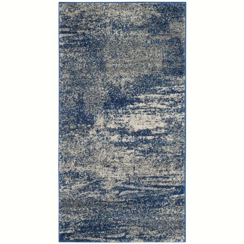 Evoke EVK272 Power Loomed Indoor Accent Rug - Navy/Ivory - 2'2"x4' - Safavieh