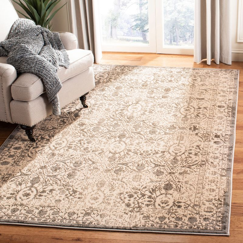 Brilliance BRL502 Power Loomed Area Rug - Cream/Grey - 5'1"x7'6" - Safavieh.