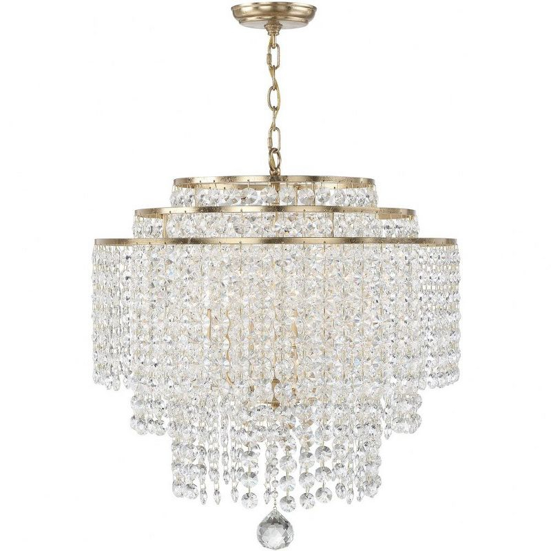 Crystorama Lighting Gabrielle 6 - Light Chandelier in  Antique Gold