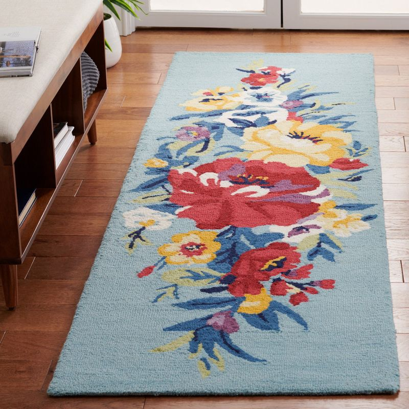 Chelsea HK219 Hand Tufted Runner Rug - Blue/Rose - 2'3"x8' - Safavieh.