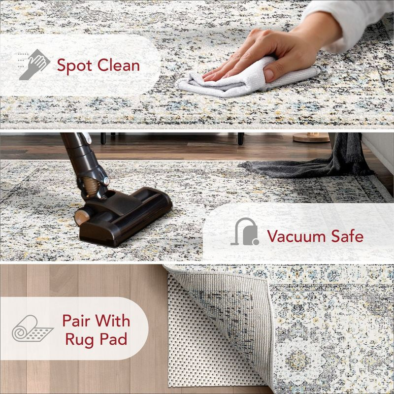 Nuloom Verona Vintage Persian Indoor Area Rug, Oval 5' x 8', Grey