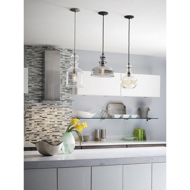 Progress Lighting, Staunton Collection, 1-Light Wall Sconce, Brushed Nickel, Clear Glass Shade