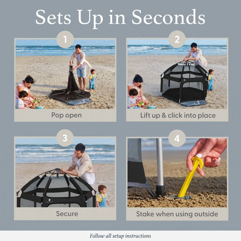 The California Beach Co Pop 'N Go Playpen - Black