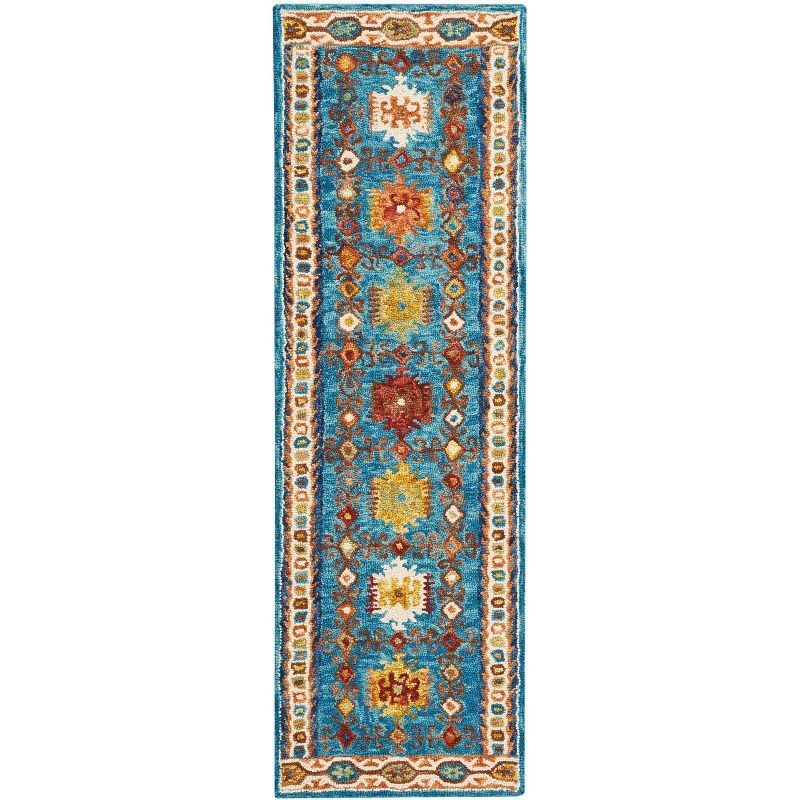 Nourison Vivid Teal Area Rug VIV09 2'3"X7'6"