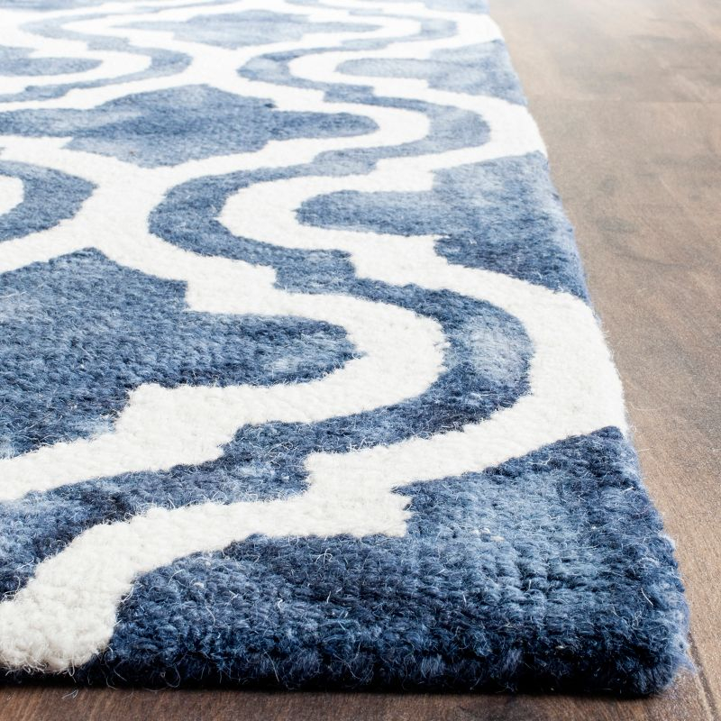 Dip Dye DDY537 Hand Tufted Indoor Area Rug - Navy/Ivory - 8'x10' - Safavieh