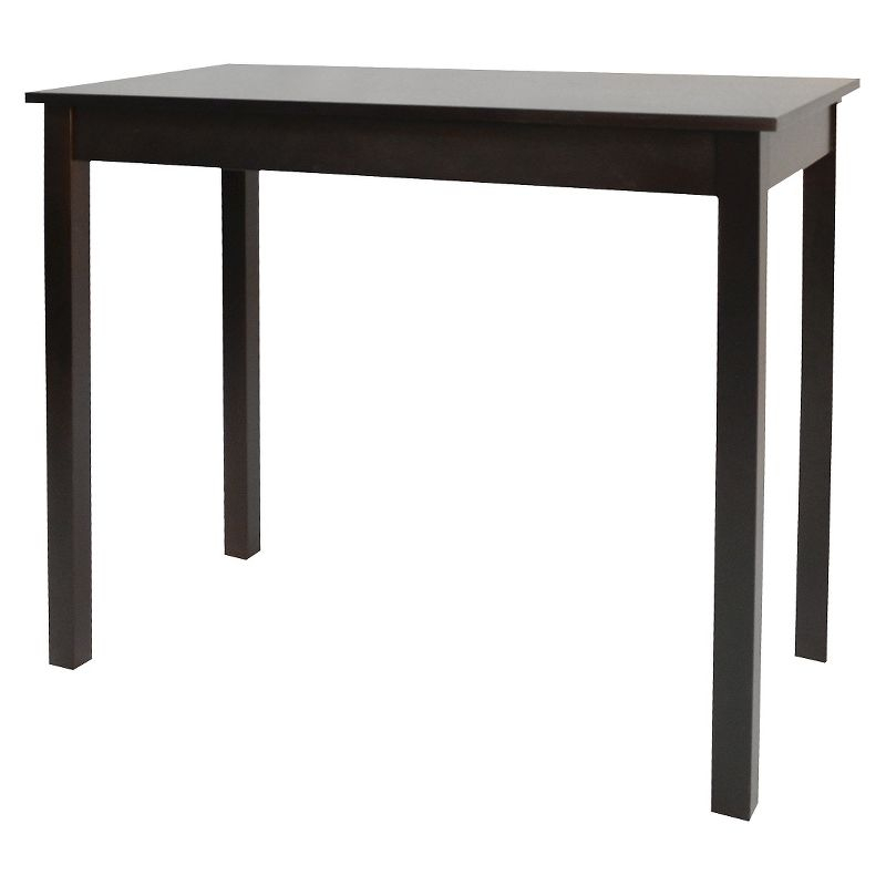Carolina Living Keegan Pub Bar Espresso: Counter Height Dining Table for 4, Rubberwood Frame