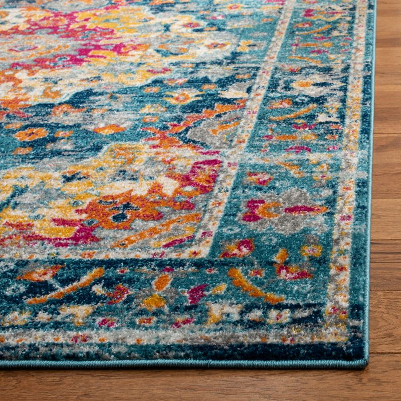 Madison MAD154 Power Loomed Indoor Accent Rug - Teal/Fuchsia - 3'x5' - Safavieh