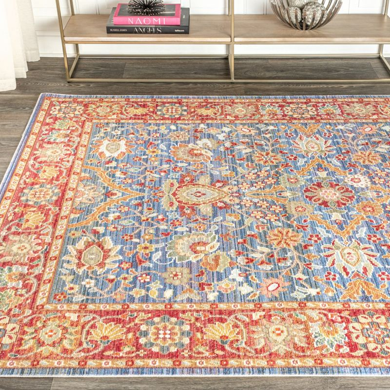 4'x6' Irving Persian Area Rug, Plum/Terracotta - JONATHAN Y