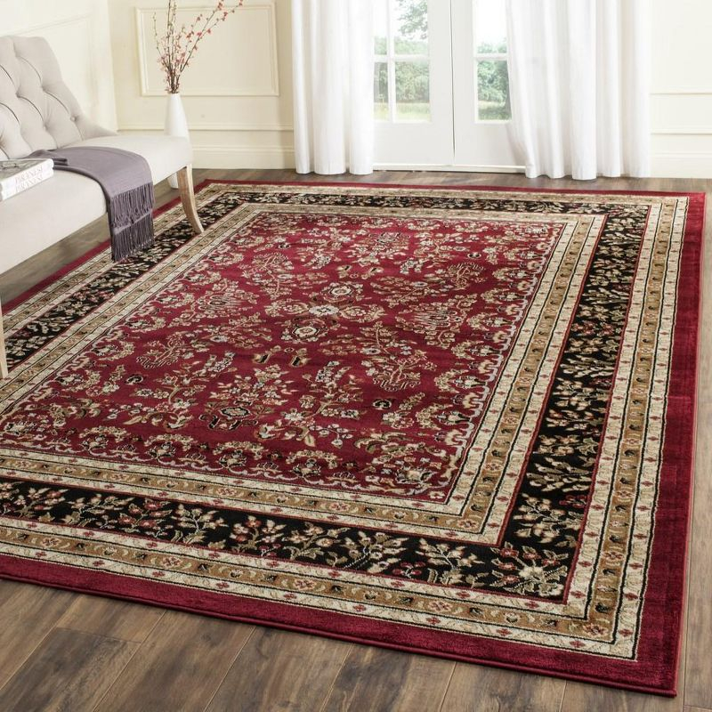 Lyndhurst LNH331 Power Loomed Area Rug - Red/Black - 8'x11' - Safavieh.