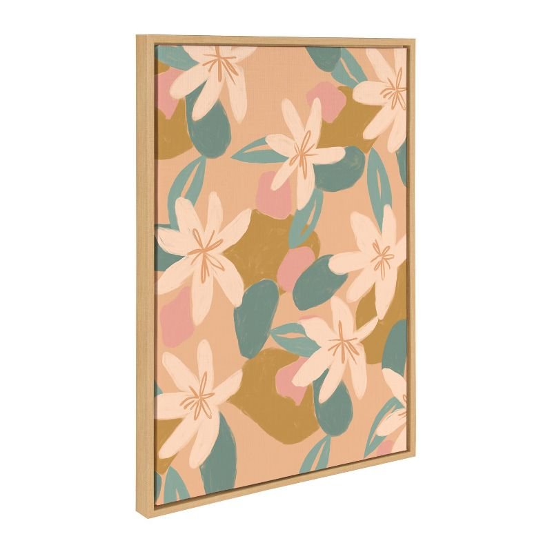 23" x 33" Sylvie Summer Island Framed Canvas by Kate Aurelia Holloway Natural - Kate & Laurel All Things Decor
