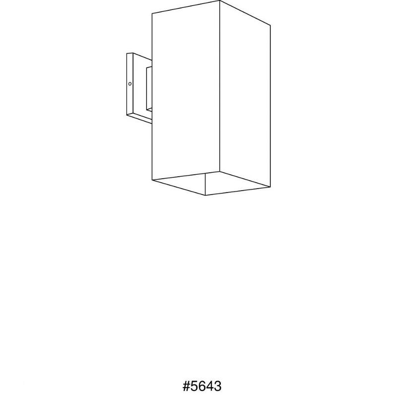 Progress Lighting, Crawford, 1-Light, Outdoor Wall Light, Antique Bronze, Aluminum, Wet Rated, 6" Square, Halogen
