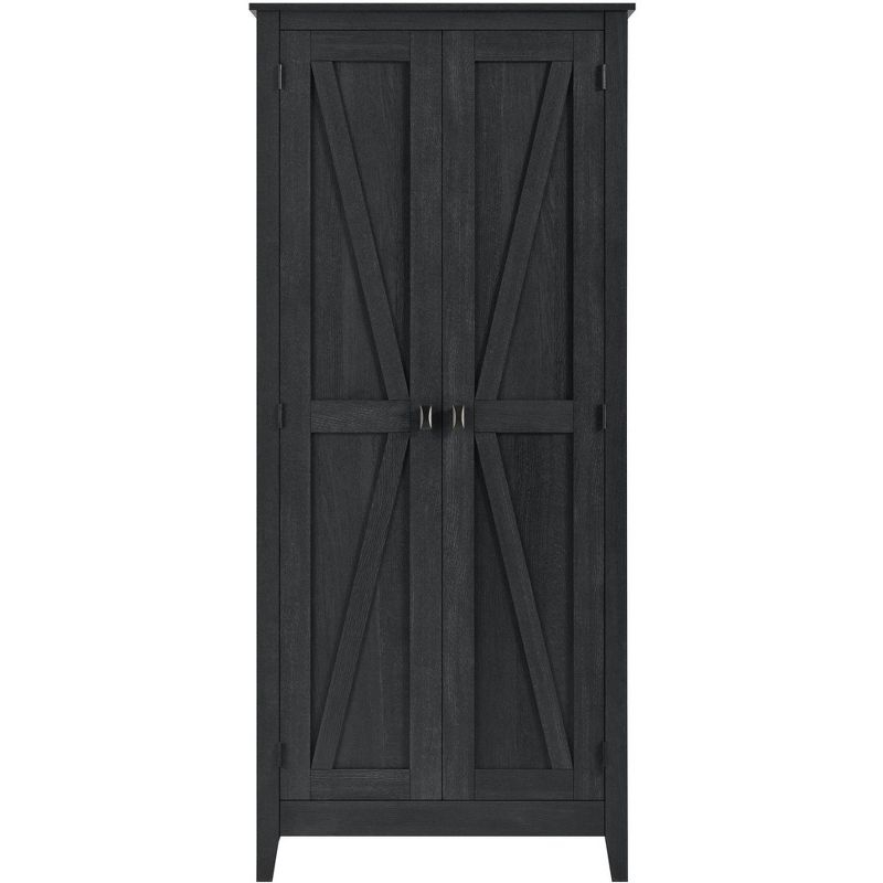 Farmington 31.5" Wide Storage Cabinet, Black Oak