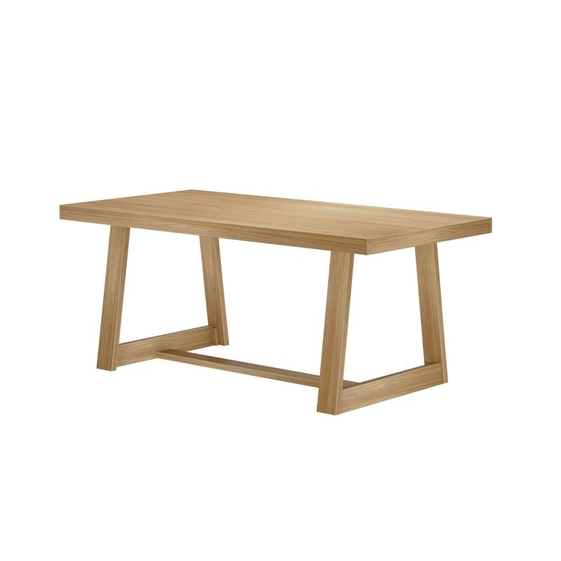 Plank+Beam Farmhouse 72" Dining Table, Solid Wood Rectangular Kitchen Table for 6 People