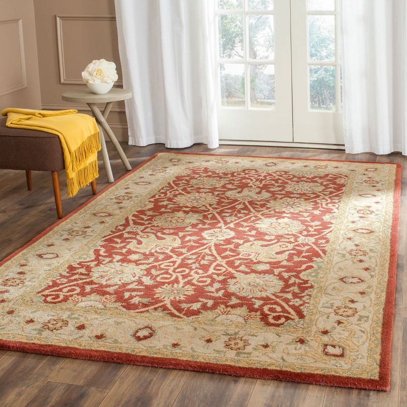 Antiquity AT21 Hand Tufted Indoor Area Rug - Rust - 4'x6' - Safavieh