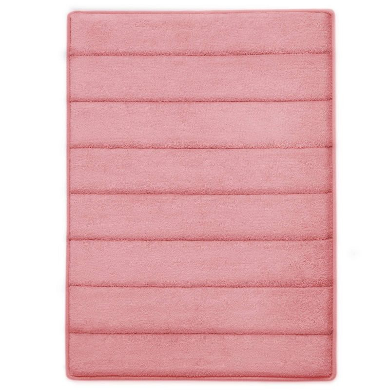 Microdry 17"x24" MICRODRY Ultra Absorbent CoreTex Quilted Memory Foam Bath Rug/Runner : Microfiber, Machine Washable, Non-Slip Backing