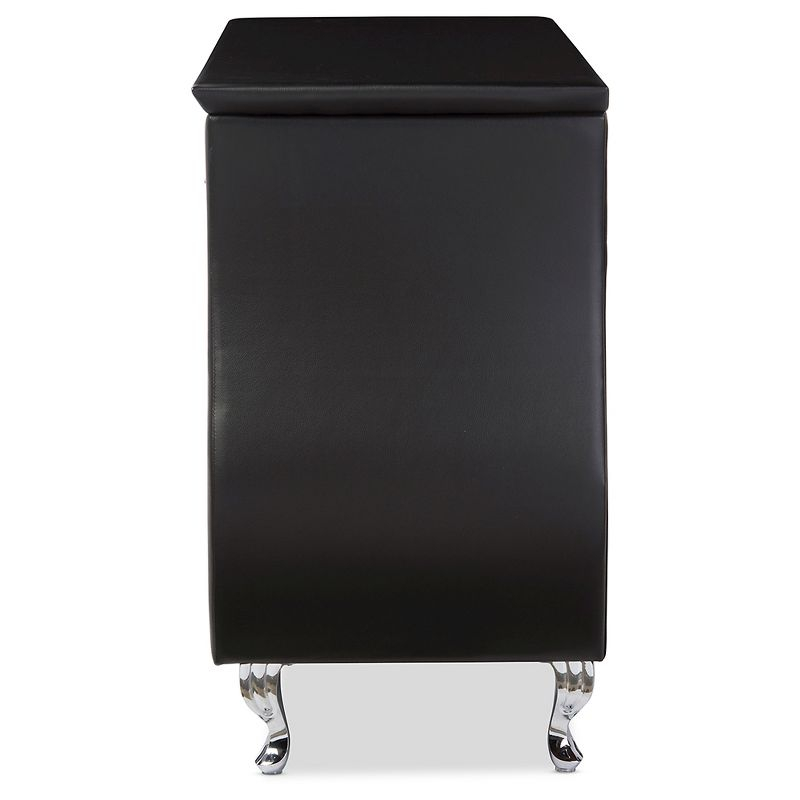 Enzo Modern and Contemporary Faux Leather 6 Drawer Dresser - Baxton Studio