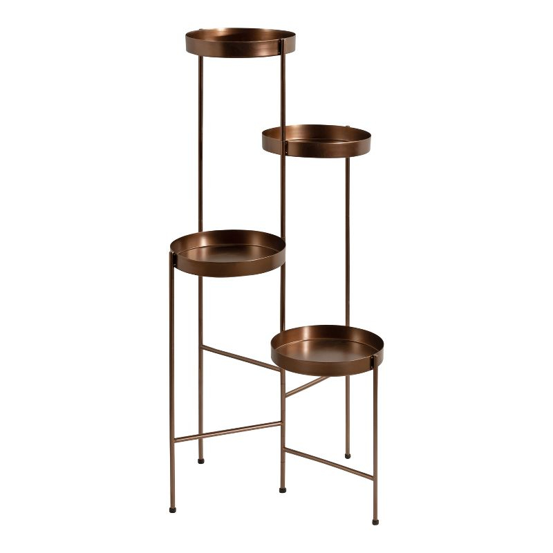 Kate and Laurel Finn Plant Stand, 10x11x44, Bronze